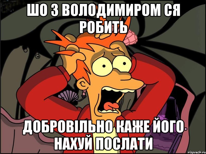 Шо з Володимиром ся робить добровільно каже його нахуй послати, Мем Фрай в панике