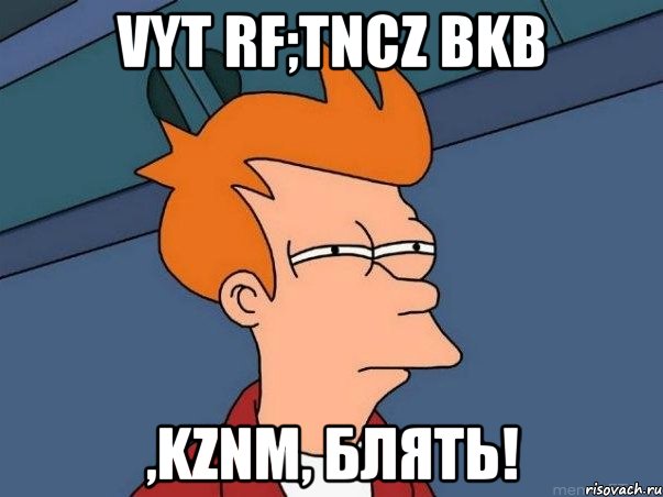 Vyt rf;tncz bkb ,kznm, блять!, Мем  Фрай (мне кажется или)