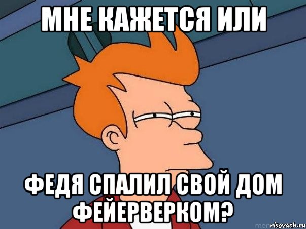 Мне кажется или Федя спалил свой дом фейерверком?, Мем  Фрай (мне кажется или)