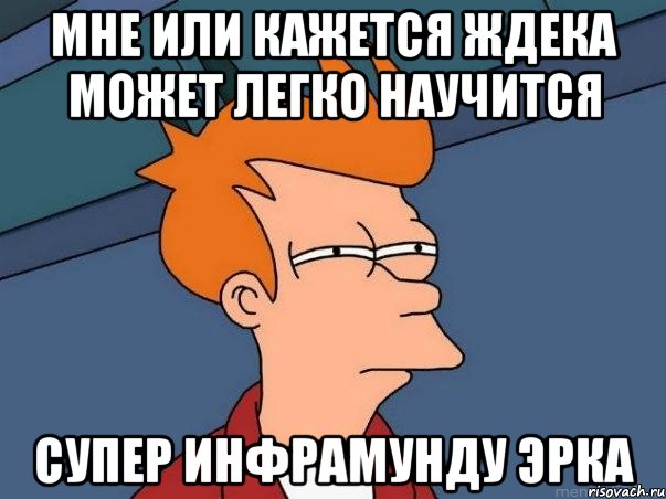 мне или кажется ждека может легко научится супер инфрамунду эрка, Мем  Фрай (мне кажется или)