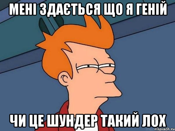 мені здається що я геній чи це шундер такий лох, Мем  Фрай (мне кажется или)