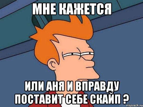 мне кажется или Аня и вправду поставит себе скайп ?, Мем  Фрай (мне кажется или)