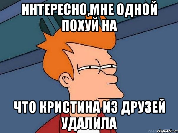 Интересно,мне одной похуй на что Кристина из друзей удалила, Мем  Фрай (мне кажется или)