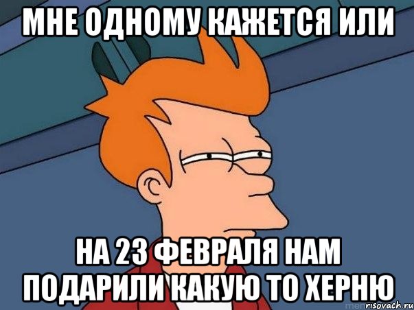 Мне одному кажется или на 23 февраля нам подарили какую то херню, Мем  Фрай (мне кажется или)