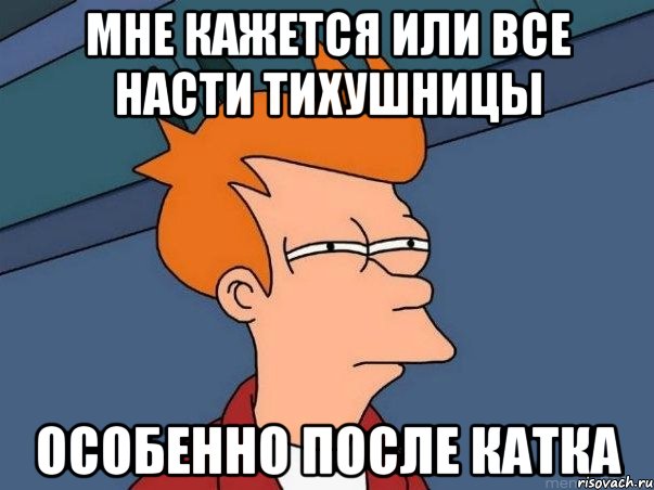 Мне кажется или все насти тихушницы Особенно после катка, Мем  Фрай (мне кажется или)