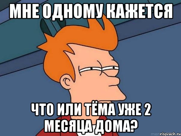 мне одному кажется что или Тёма уже 2 месяца дома?, Мем  Фрай (мне кажется или)