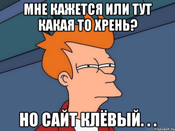 Мне кажется или тут какая то хрень? Но сайт клёвый. . ., Мем  Фрай (мне кажется или)