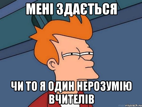 МЕНІ ЗДАЄТЬСЯ ЧИ ТО Я ОДИН НЕРОЗУМІЮ ВЧИТЕЛІВ, Мем  Фрай (мне кажется или)