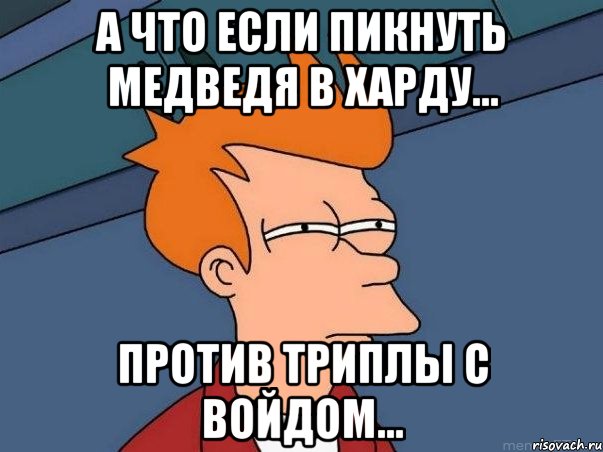 А что если пикнуть медведя в харду... против триплы с войдом..., Мем  Фрай (мне кажется или)