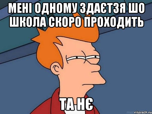 Мені одному здаєтзя шо школа скоро проходить Та нє, Мем  Фрай (мне кажется или)