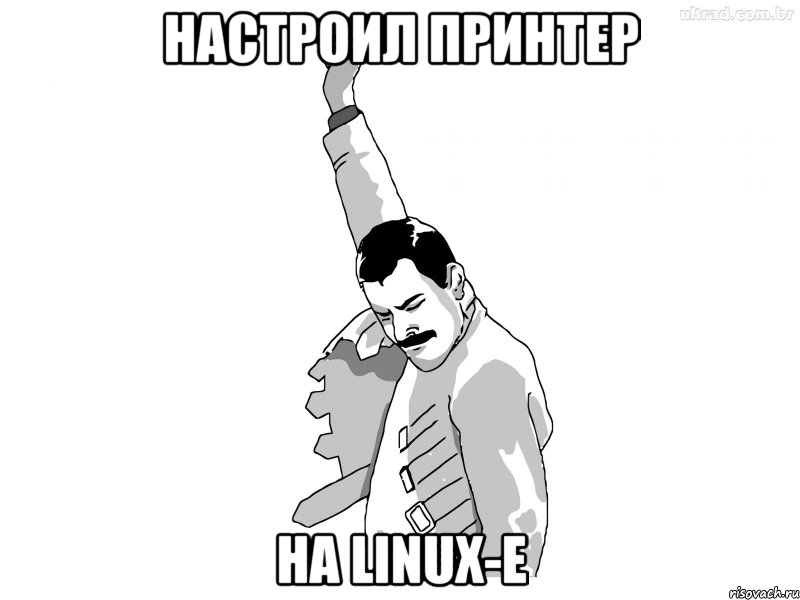 Настроил принтер на Linux-е, Мем ФреддиМеркьюри