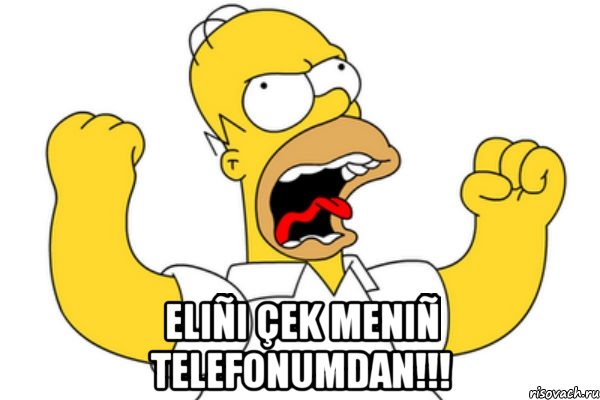  Eliñi çek meniñ telefonumdan!!!, Мем Разъяренный Гомер