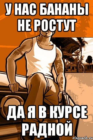 у нас бананы не ростут да я в курсе радной, Мем GTA