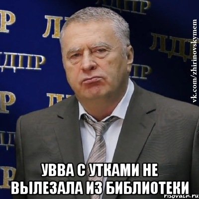  Увва с утками не вылезала из библиотеки, Мем Хватит это терпеть (Жириновский)