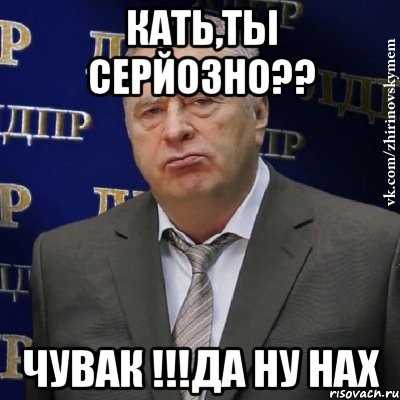 Кать,ты серйозно?? Чувак !!!Да ну нах, Мем Хватит это терпеть (Жириновский)