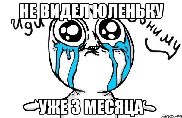 Не видел Юленьку Уже 3 месяца, Мем Иди обниму