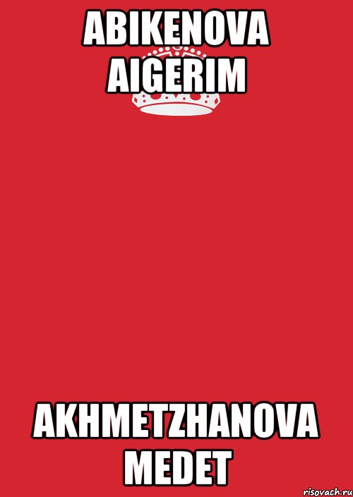 Abikenova Aigerim Akhmetzhanova Medet, Комикс Keep Calm 3