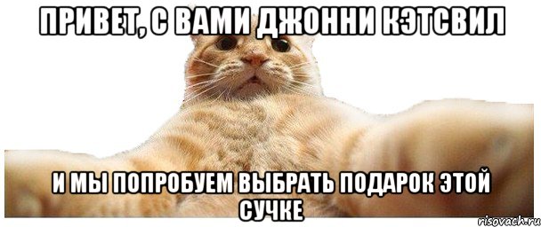 Привет, с вами Джонни Кэтсвил и мы попробуем выбрать подарок этой сучке, Мем   Кэтсвилл