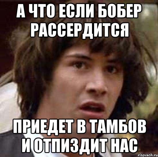 а что если бобер рассердится приедет в тамбов и отпиздит нас, Мем А что если (Киану Ривз)