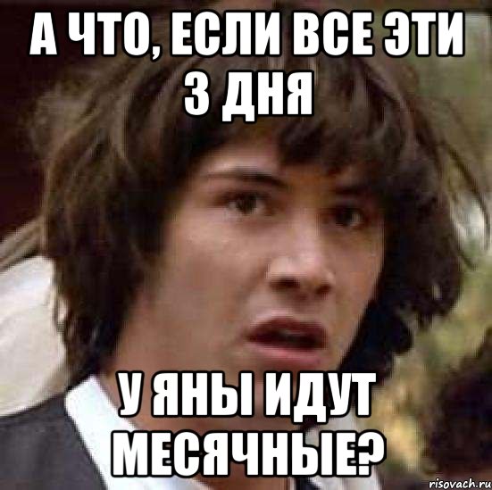 а что, если все эти 3 дня у Яны идут месячные?, Мем А что если (Киану Ривз)