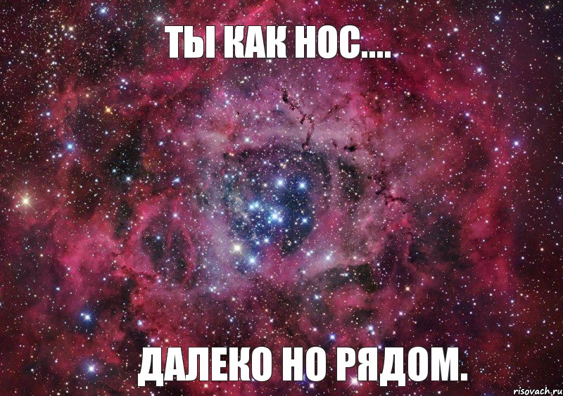 Ты как нос.... Далеко но рядом., Мем Ты просто космос