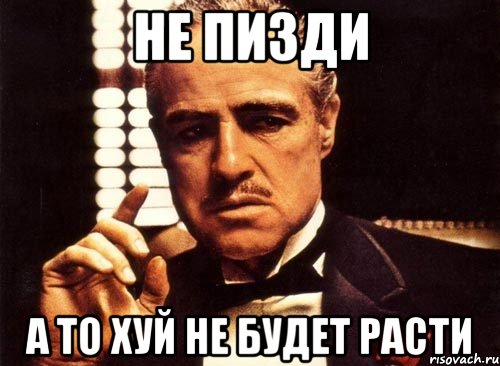 Не пизди А то хуй не будет расти, Мем крестный отец