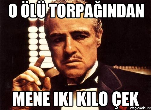 o ölü torpağından mene iki kilo çek, Мем крестный отец