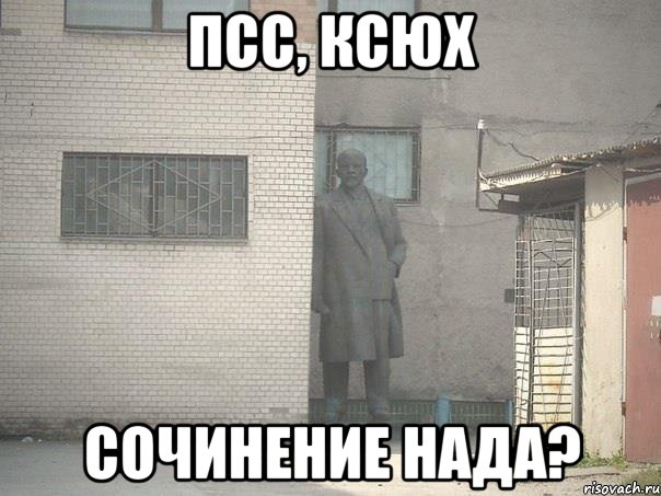 псс, ксюх сочинение нада?, Мем  Ленин за углом (пс, парень)