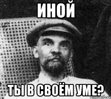 Иной ты в своём уме?, Мем   Ленин удивлен