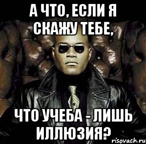 А что, если я скажу тебе, что учеба - лишь иллюзия?