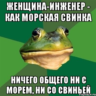 Женщина-инженер - как морская свинка Ничего общего ни с морем, ни со свиньей