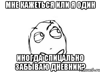 мне кажеться или я один иногда спицально забываю дневник?, Мем Мне кажется или