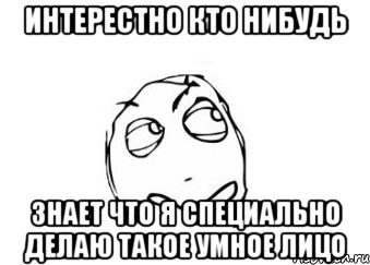 ИНТЕРЕСТНО КТО НИБУДЬ ЗНАЕТ ЧТО Я СПЕЦИАЛЬНО ДЕЛАЮ ТАКОЕ УМНОЕ ЛИЦО, Мем Мне кажется или