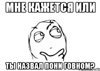 Мне кажется или ты назвал пони говном?, Мем Мне кажется или