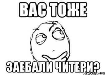 Вас тоже Заебали Читери?, Мем Мне кажется или