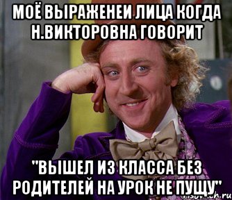 Моё выраженеи лица когда Н.Викторовна говорит "Вышел из класса без родителей на урок не пущу", Мем мое лицо