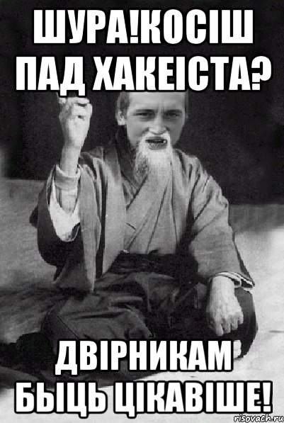 Шура!Косiш пад хакеiста? Двірникам быць цікавіше!, Мем Мудрий паца