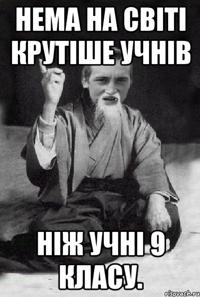 Нема на світі крутіше учнів ніж учні 9 класу., Мем Мудрий паца