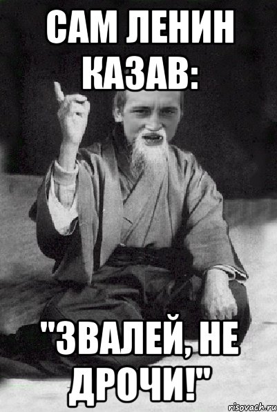 Сам Ленин казав: "Звалей, не дрочи!", Мем Мудрий паца