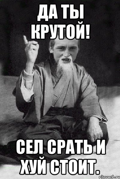 Да ты крутой! Сел срать и хуй стоит., Мем Мудрий паца