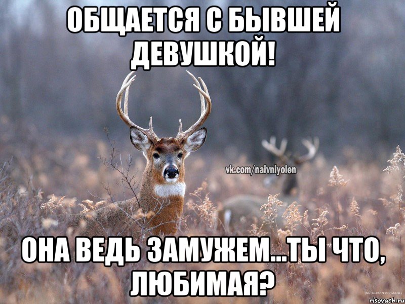 Общается с бывшей девушкой! Она ведь замужем...ты что, Любимая?