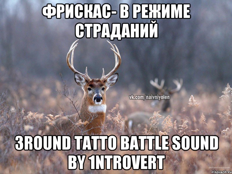 Фрискас- В режиме страданий 3Round Tatto battle Sound by 1ntrovert, Мем   Наивный олень