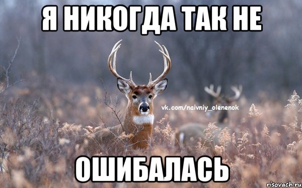 Я никогда так не Ошибалась, Мем  Наивный Олененок