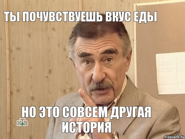 Ты почувствуешь вкус еды но это совсем другая история, Мем Каневский (Но это уже совсем другая история)