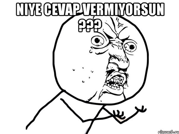 Niye Cevap Vermiyorsun ??? , Мем Ну почему (белый фон)