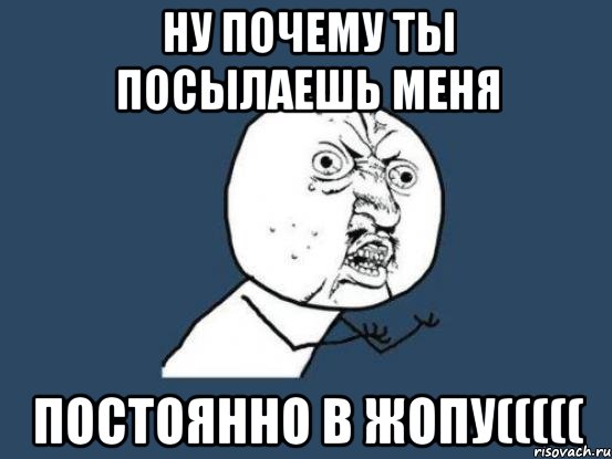 ну почему ты посылаешь меня постоЯнно в жопу(((((, Мем Ну почему