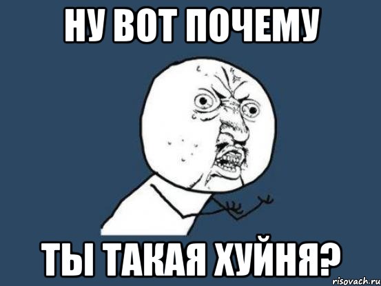 Ну вот почему ты такая хуйня?, Мем Ну почему