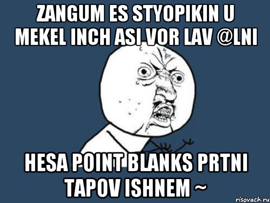 ZANGUM ES STYOPIKIN U MEKEL INCH ASI VOR LAV @LNI HESA Point BlankS PRTNI TAPOV ISHNEM ~, Мем Ну почему