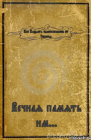 Как Пиздить одноклассников от Соломы. Вечная память им..., Комикс обложка книги