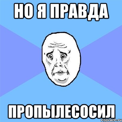 Но я правда пропылесосил, Мем Okay face